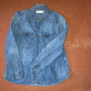 Women’s denim button down top